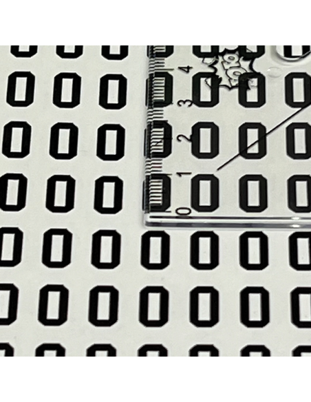 Number sticker for helmet or bat | university font | black | small