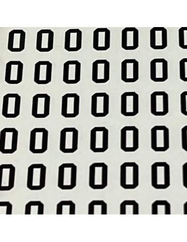 Number sticker for helmet or bat | university font | black | large