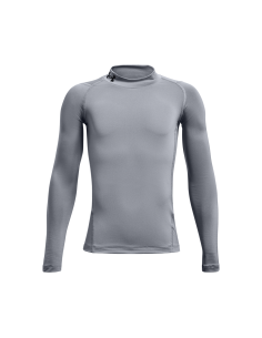 Boys' t-shirt Under Armour HG Armour Mock Long Sleeve - Grey