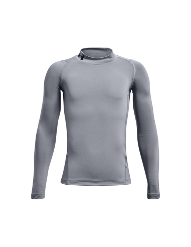 Dječačka majica Under Armour HG Armour Mock s dugim rukavima - siva