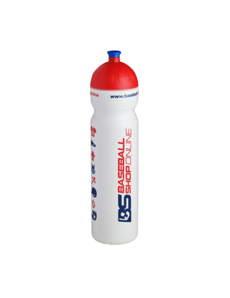 Healthy Bottle | Sticlă de 1 litru cu capac roșu