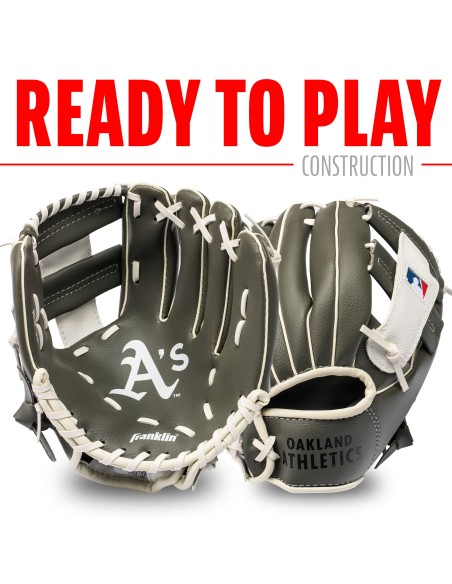 Set med basebollhandske och boll MLB® TEAM Oakland Athletics (9,5")