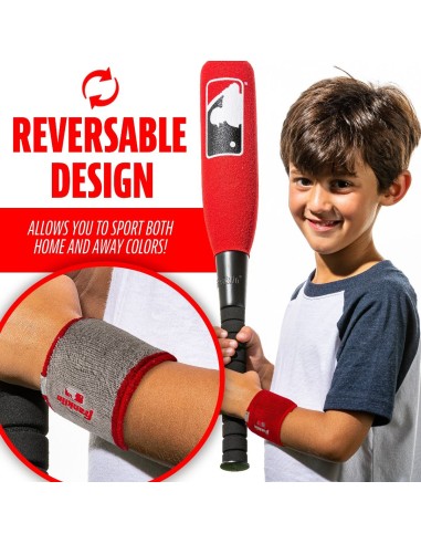 Odwracalna opaska na rękę do baseballu/softballu MLB® X-VENT - CZERWONA/SZARA