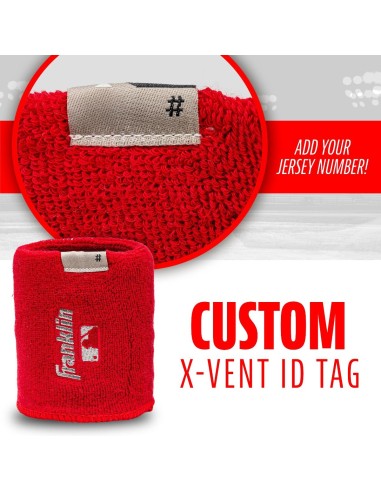 Baseball/Softball MLB® X-VENT reversible wristband - RED/GRAY
