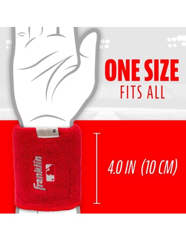 Oboustranné potítko na zápěstí MLB® X-VENT - ČERVENÝ/ŠEDÝ