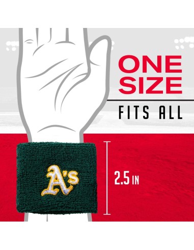 Baseballové potítko MLB® 2,5" - Oakland Athletics