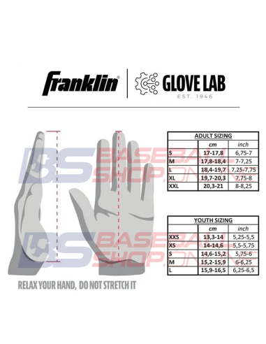 Baseball slaghandsker Franklin's DIGITEK® GREY/BLACK/RED (Youth M)