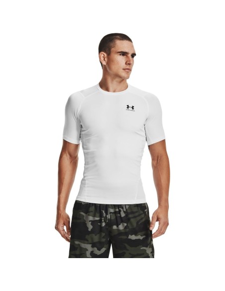 Under Armour HG Armour Comp SS Blanc