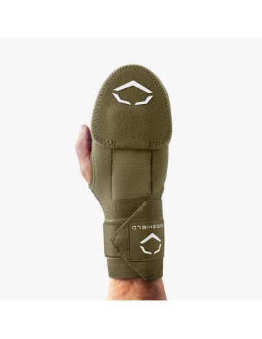 Zaštitnik ruke za bejzbol/fastpitch klizni rukavac EVOSHIELD maslinaste boje (desna strana)
