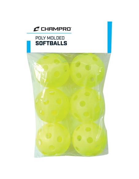 POLYSTØBTE SOFTBALLS Champro - 6 PACK (12")
