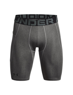 Men's HeatGear® Pocket Long Shorts Carbon Heather / Black