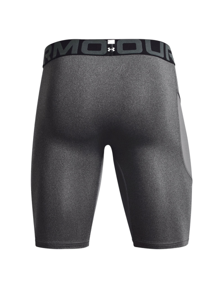 Men's HeatGear® Pocket Long Shorts Carbon Heather / Black