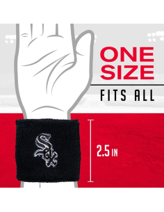 Za bejzbol/softball MLB® 2.5" Znojnica za zapešće - Chicago White Sox 2