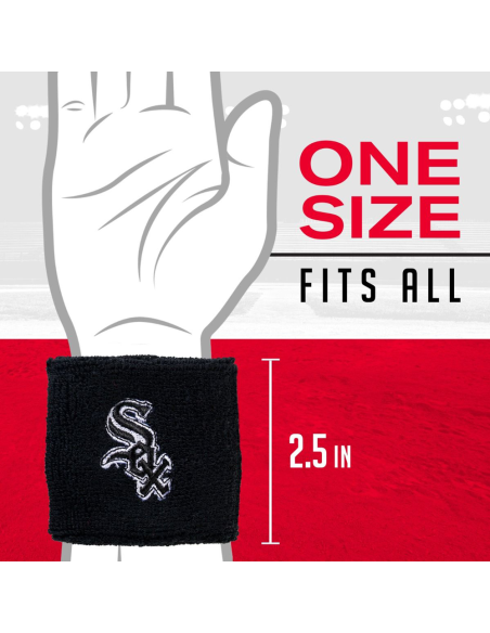 Za bejzbol/softball MLB® 2.5" Znojnica za zapešće - Chicago White Sox