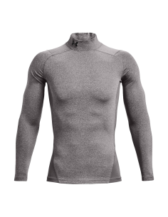 Pánské kompresní tričko Under Armour ColdGear® Compression Mock Charcoal Light Heather