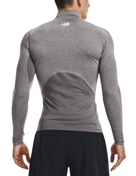 Jersey de compresión Under Armour ColdGear® Charcoal Light Heather, Hombre