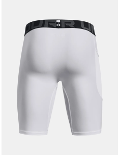 Men's HeatGear® Pocket Lange Shorts Weiß 2