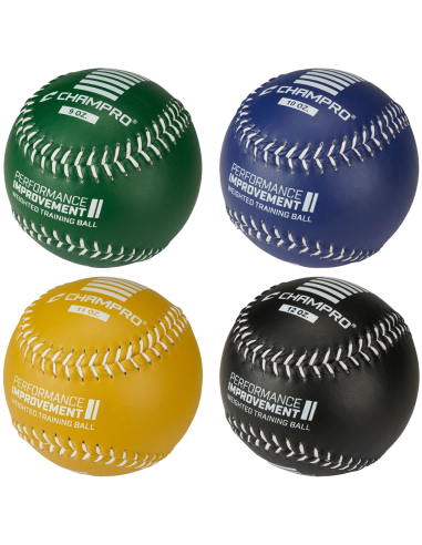 Komplet otežanih loptica za trening softballa (255g, 283g, 312g, 340g)