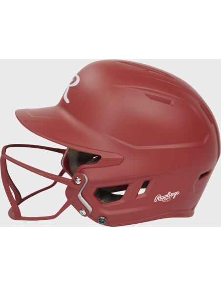 Batting Helmet Rawlings MACH HI-VIZ WITH ATTACHED VIZSBFG (6 3/8" - 7 1/3") JUNIOR