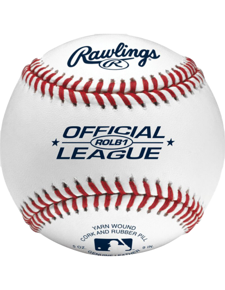 Æske (12 stk / 1DZ) af Baseball bold Rawlings ROLB1 Official League Competition Grade Baseball