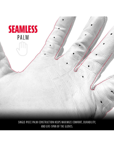 Rękawice baseballowe Franklin Powerstrap® - biały/biały (M)