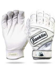 Gants de baseball Franklin Powerstrap® - Blanc/Blanc (XL)