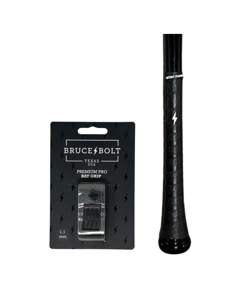 BRUCE BOLT Premium Pro grip wrap pour batte de baseball NOIR (1,1mm)