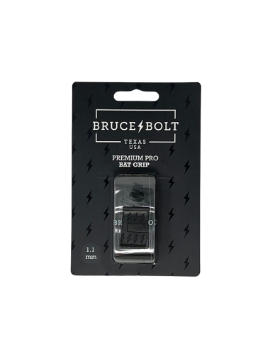 BRUCE BOLT Premium Pro para segurar o taco de basebol PRETO (1,1 mm)