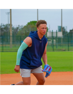 Manches de compression EVOSHIELD pour le baseball et le softball - Navy YH 2