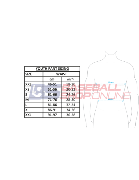 Baseballowe spodnie rowerowe CHAMPRO BPPU2Y - białe YS