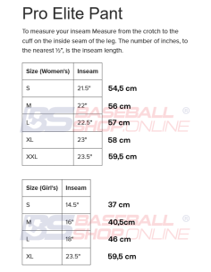 Softball femei tradiționale PRO ELITE PANT - alb (M) 2