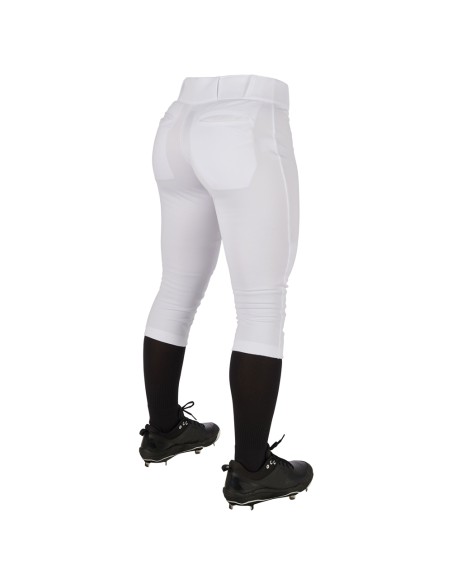 Softbal meisjesbroek met traditionele lage taille CHAMPRO BP11 - wit (YXL)