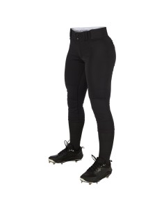 Softbollbyxa med traditionell låg passform för flickor CHAMPRO BP11 - svart (YM)