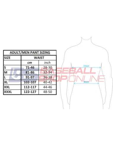 Spodnie baseballowe CHAMPRO BP4UA - białe dla dorosłych (S)