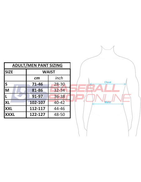 Baseballbuks CHAMPRO BP4UA - hvid voksen (S)