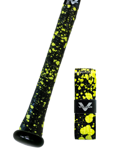 Grepplinda för basebollträ Vulcan V050 - OPTIC YELLOW SPLATTER (0,50 mm)