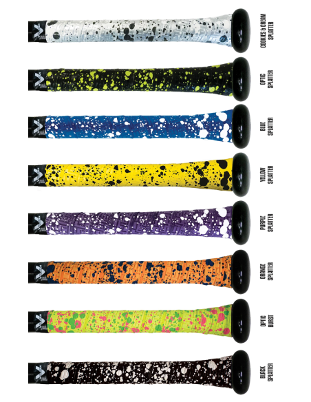 Traka za dršku bejzbolske palice Vulcan V100 - YELLOW SPLATTER (1,00 mm)