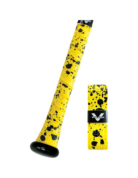 Traka za dršku bejzbolske palice Vulcan V050 - YELLOW SPLATTER (0,50 mm)