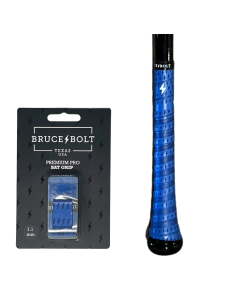 BRUCE BOLT Premium Pro Baseballschläger Griffband ROYAL (1,1mm)