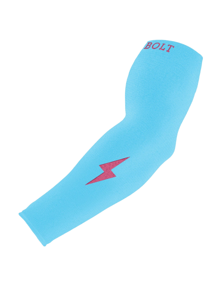 BRUCE BOLT Graduated Compression Premium Arm Sleeve Pink/Teal - MAX CLARK - LG/XL