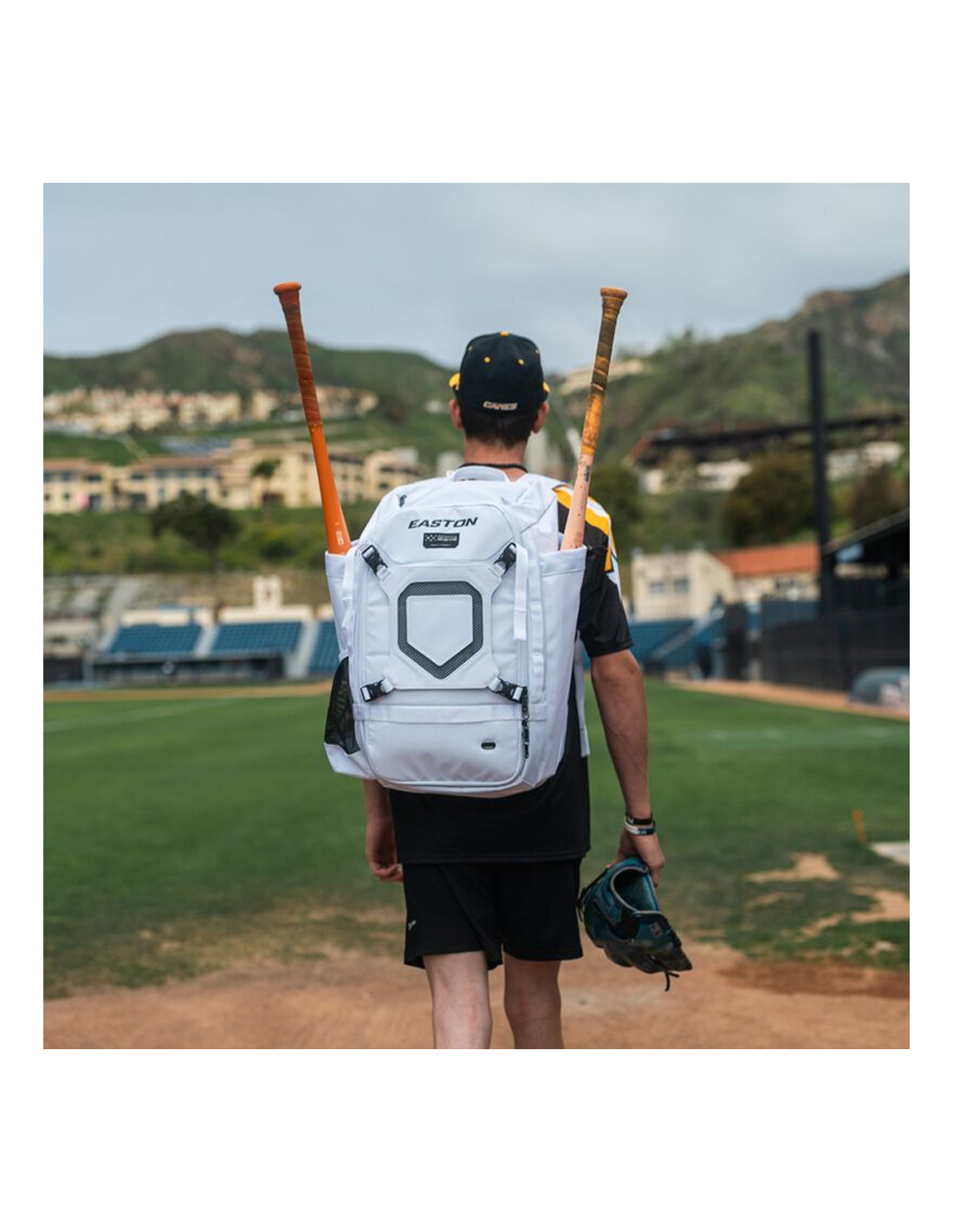 Sac Easton Baseball/Softball - Noir Camouflage, Polyester, Taille M, 2 Poches