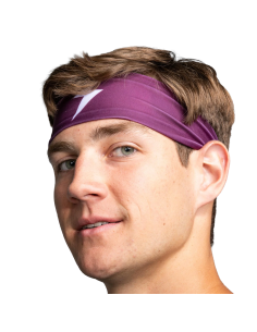 BRUCE BOLT Široka sportska traka za glavu - bordo