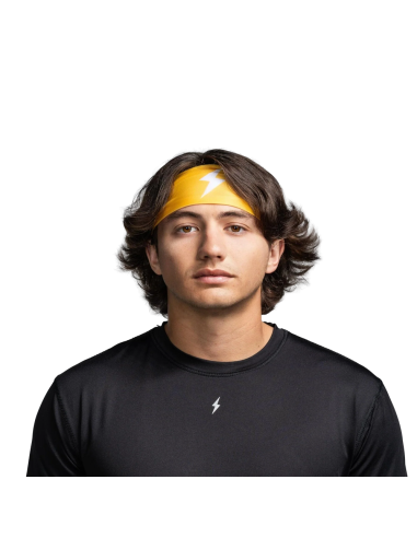 BRUCE BOLT Diadema ancha Performance - Amarillo