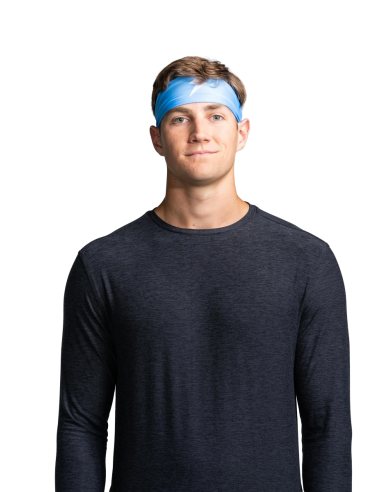 BRUCE BOLT Performance breites Stirnband - Baby Blau