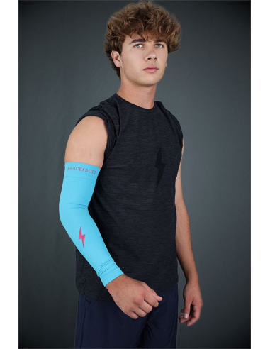 Manga para braço BRUCE BOLT Graduated Compression Premium - Laranja néon - LG/XL