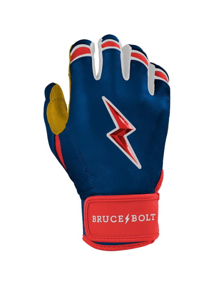 BRUCE BOLT Patriot Serie kurze Stulpe Batting Handschuhe - Vierter Juli USA - L
