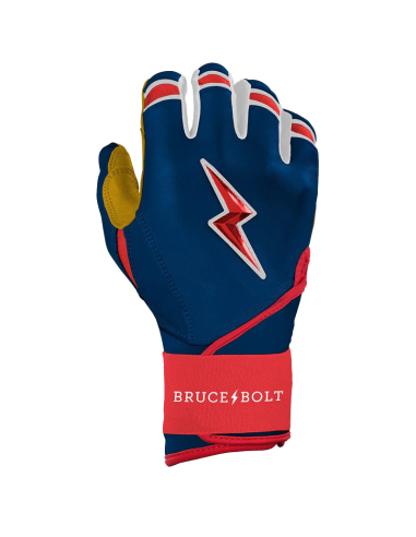 BRUCE BOLT Patriot Series Long Cuff Batting Gloves - Fourth of July USA - M