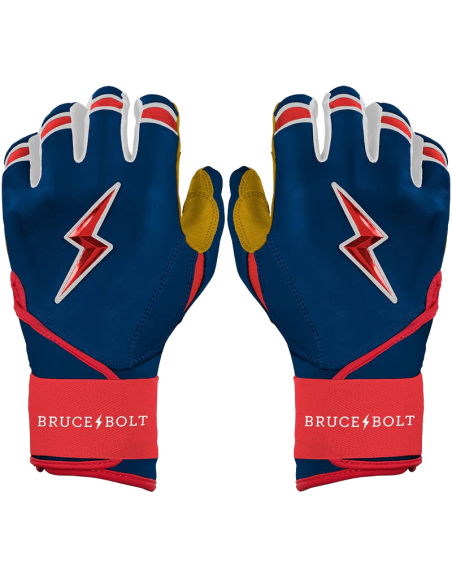 BRUCE BOLT Patriot Series Battinghandskar med lång manschett - Fjärde juli USA - M