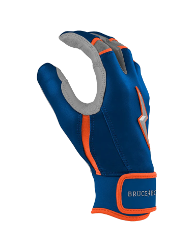BRUCE BOLT Brandon Nimmo Unterschrift Serie kurze Stulpe Batting Handschuhe - blau - M