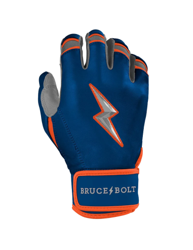 BRUCE BOLT Brandon Nimmo Signatur Serie kurze Stulpe Batting Handschuhe - blau - L